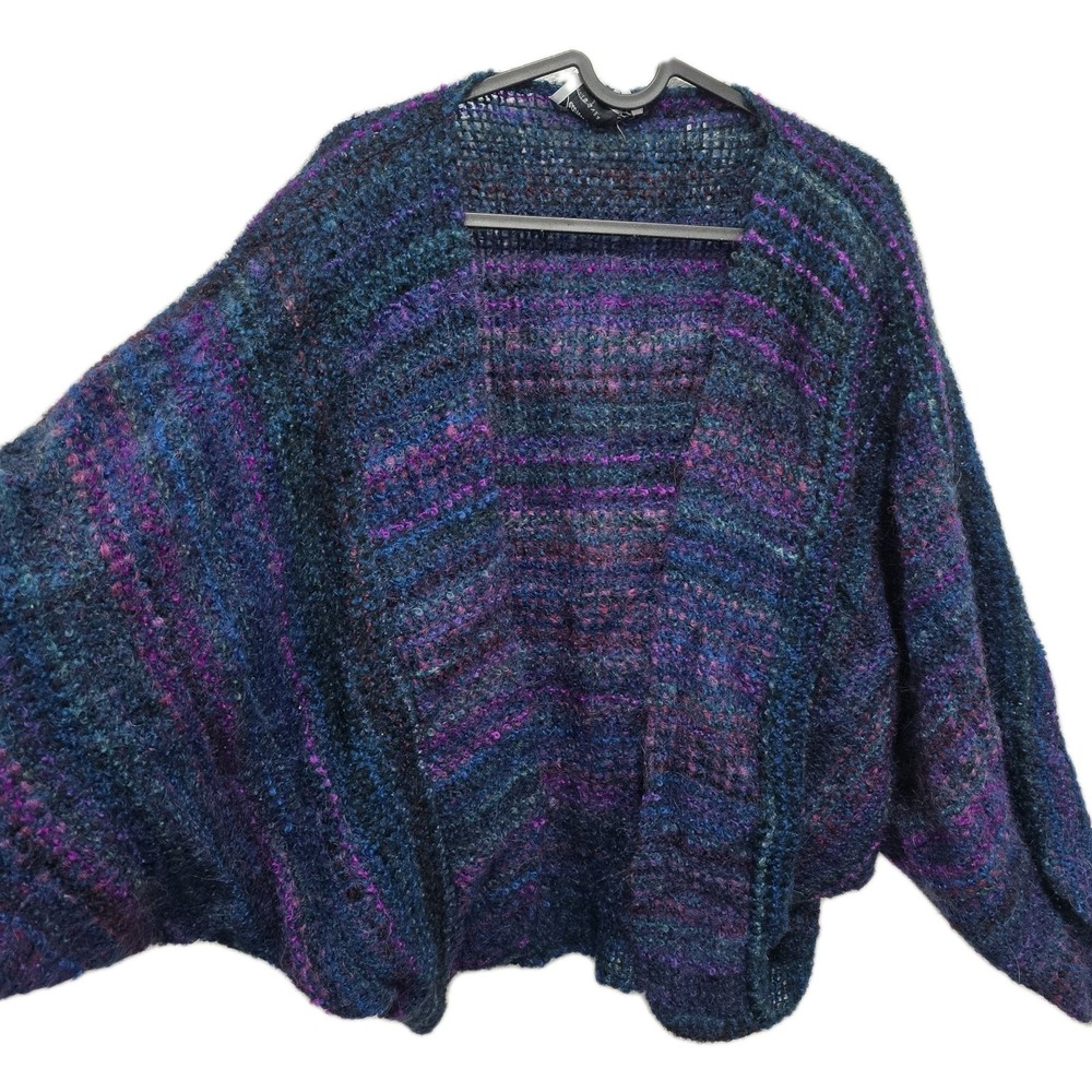 Jeanne Scannell Handwoven Designer Cardigan Jacket Mohair Wool‎ Mix One Size